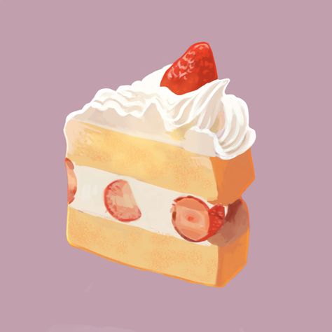 Illustration Tumblr, Dessert Illustration, Cake Drawing, 귀여운 음식 그림, Cake Illustration, Foodie Art, Food Artwork, Food Illustration Art, Cute Food Drawings