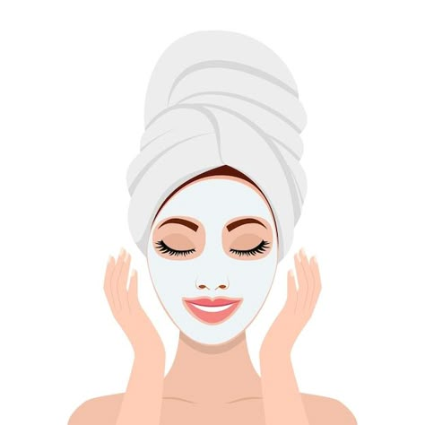 Chic Illustration, Skin Care Pictures, Smiling Girl, Homemade Mask, Girl Portrait, Mascara Facial, Homemade Face Masks, Beauty Illustration, Homemade Face