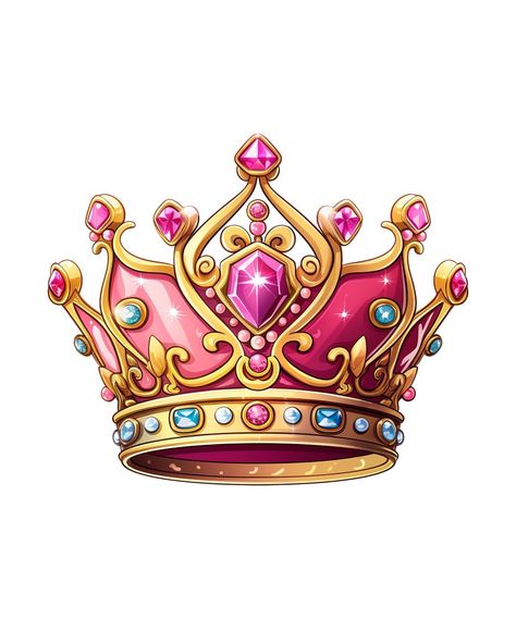 Crown Animation, Crown Art Drawing, Cute Crown, Crown Illustration, Crown Png, Crown Drawing, Photo Cake Topper, Crown Tattoo Design, Crown Art