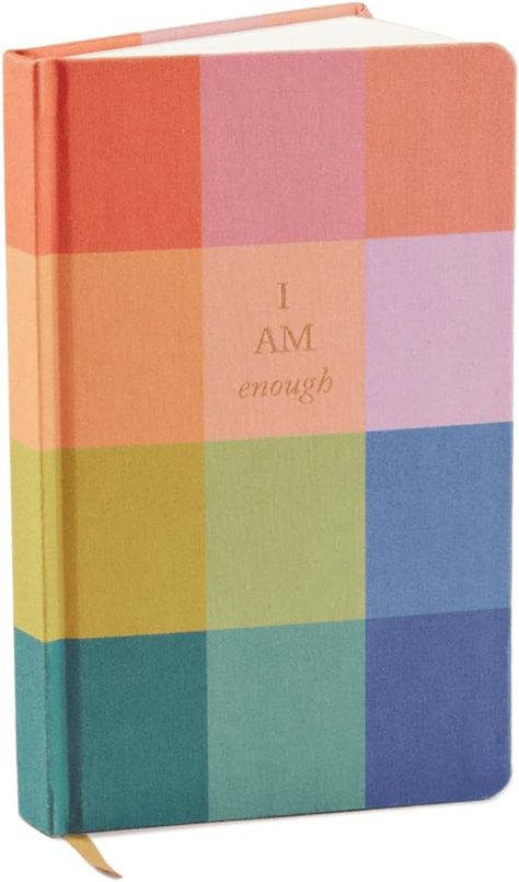 Amazon.com : Designworks Ink Bookcloth Journal - Rainbow Check : Office Products Agenda Cover Design, Cloth Journal, Chapter Titles, Agenda Cover, Notebook Printing, Soft Teddy Bear, I Am Enough, Ribbon Bookmarks, Friends Are Like