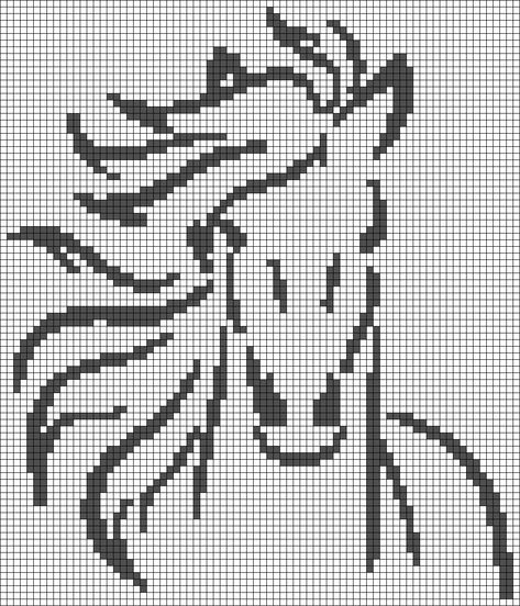 Small Horse Cross Stitch Patterns, Horse Pixel Pattern, Free Horse Cross Stitch Patterns, C2c Horse Crochet Pattern Free, Horse Crochet Tapestry, Horse Pixel Art Grid, Cross Stitch Horse Pattern Free, Horse Alpha Pattern, Cross Stitch Horse Pattern