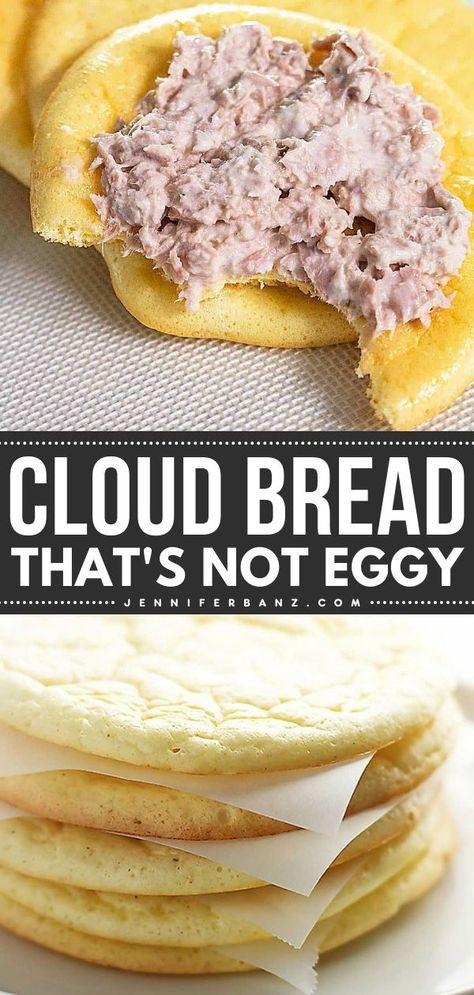 Cloud Bread Danish, Cloud Bread Ideas, No Bread Recipes, Cinnamon Cloud Bread, Crafty Morning Recipes, Bread Replacement Ideas, Keto Crescent Rolls, Cloud Bread Recipes, Egg White Cloud Bread