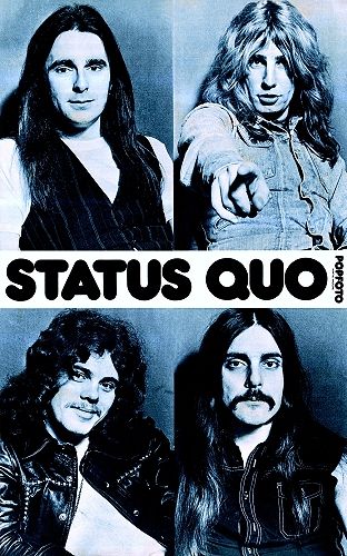 Status Quo Live, Status Quo Band, 70s Artists, Rock Wallpaper, Rick Parfitt, Music Concert Posters, Rock Band Posters, Vintage Music Posters, Heavy Metal Art