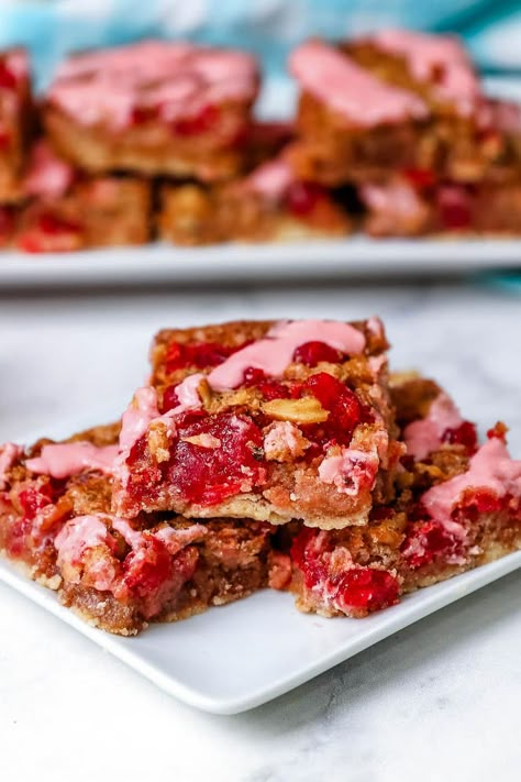 Cherry Walnut Bars, Desserts With Maraschino Cherries, Maraschino Cherry Recipes, Cherry Bars Recipe, Maraschino Cherry Cookies, Maraschino Cherries Recipes, Marachino Cherries, Cherry Bars, Cream Cheese Bars