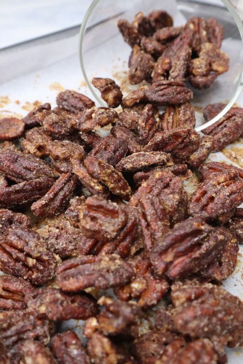 Sugar Free Candied Pecans Low Carb Candied Pecans, Sugar Free Candied Pecans, Keto Candied Pecans, Low Carb Candy, Sugared Pecans, Lectin Free, Sugar Free Treats, Keto Candy, Code Red