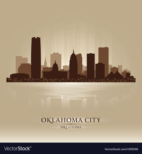 Oklahoma City Aesthetic, Okc Skyline, Oklahoma City Skyline, City Skyline Silhouette, City Tattoo, Skyline Silhouette, 2024 Vision, City Aesthetic, Oklahoma City