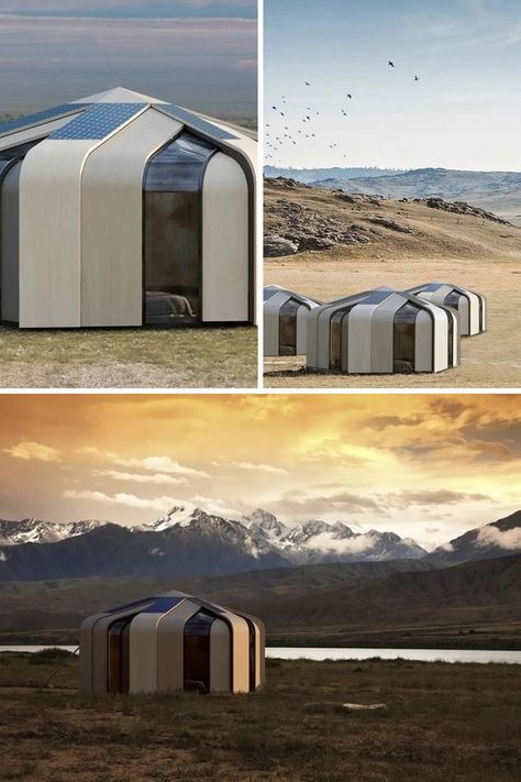 Modern Yurt, Biological System, Nomadic Living, Nomad Design, Cabin Modern, Alternative Housing, Glass Pavilion, Modular Housing, Shelter Design