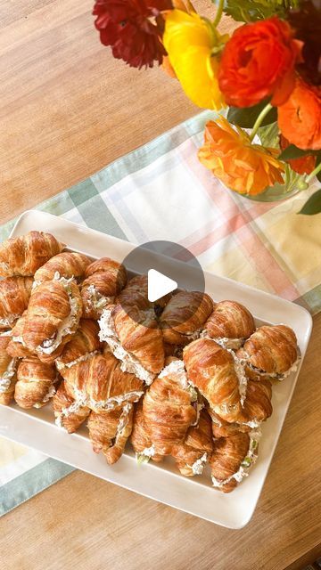 Mini Croissants Sandwiches, Mini Croissant Sandwiches, Crossaint Sandwich, Chicken Salad Croissants, Samantha Bauchmann, Chicken Mayo Sandwich, Chicken Salad Croissant, Shred Chicken, Homemade Ingredients