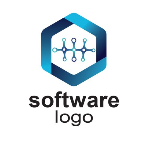 Software Logo Design Tamplate Logo Template Software Logo Design, Logo Software, Software Logo, Professional Business Cards Templates, Software Company, Professional Business Card, Logo Design Template, Logo Design Creative, Business Card Templates