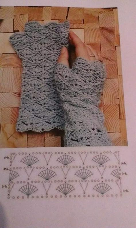 Uncinetto Zig Zag, Crochet Gloves Free Pattern, Crochet Fingerless Gloves Free Pattern, Crochet Hand Warmers, Pola Topi, Crochet Wrist Warmers, Fingerless Gloves Crochet Pattern, Crochet Gloves Pattern, Mode Crochet