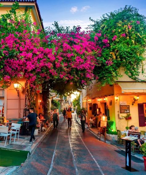 Streets of Plaka, Athens - Greece Study Abroad Europe, Plaka Athens, Athens Travel, Greece Pictures, Greek Travel, Athens City, Castles Interior, Voyage Europe, Summer Landscape