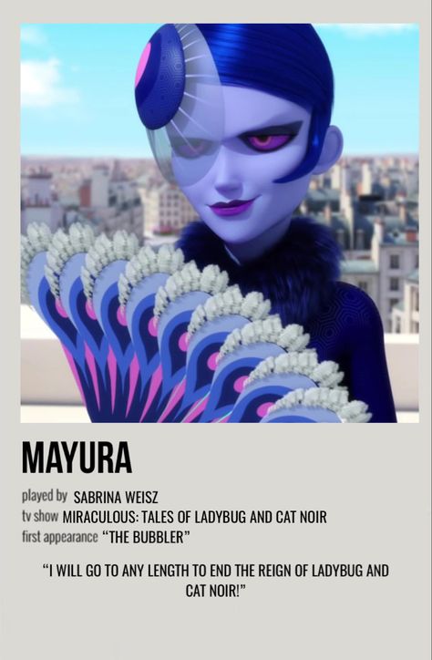 Mayura Miraculous, Nathalie X Gabriel, Miraculous Ideas, Peacock Miraculous, Seeing Quotes, Gabriel Agreste, Character Posters, Light Mask, Polaroid Posters