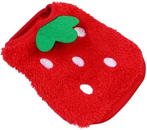 Amazon.ca : STRAWBERRY COAT Pig Clothes, Guinea Pig Clothes, Vest Hoodie, Dragon Hats, Rabbit Clothes, Small Animal Food, Rabbit Jewelry, Daily Walking, Winter Puppy