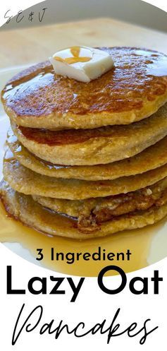 Oat Pancakes Vegan, Three Ingredient Pancakes, Plant Based Pancakes, Vegan Pancakes Easy, Easy Pancake Recipe, 3 Ingredient Pancakes, Pancakes Protein, Easy Pancake, Vegan Pancake Recipes