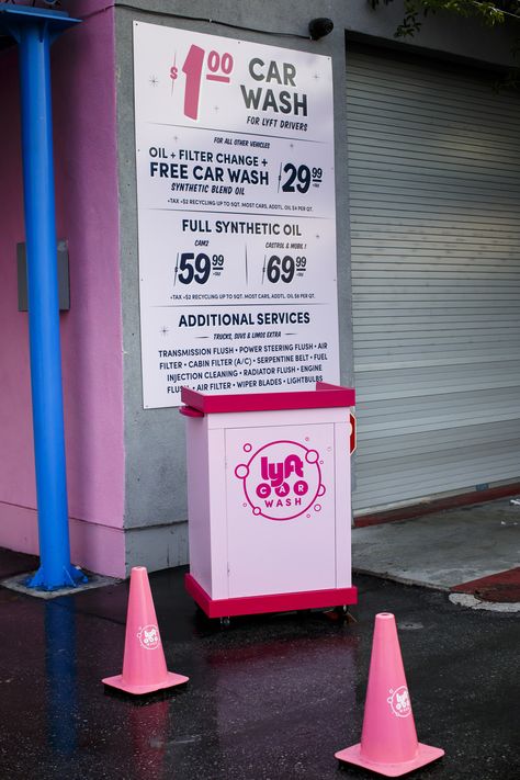 Lyft Car Wash | Drive-Thru Events | Los Angeles — Stoelt Productions Experiential Marketing Agency in Los Angeles | Event Production Hand Car Wash Ideas, Car Wash Branding, Car Wash Ideas, Car Wash Sign, Hand Car Wash, Location Scouting, Experiential Marketing, Event Production, Custom Signage