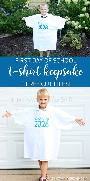 Free Cut Files to create this fun First Day of School Keepsake T-Shirt! School Keepsake, Circuit Machine, Back To School Crafts, School Related, Do It Yourself Crafts, Free Cut Files, Teacher Appreciation Gifts, Baby Fever, First Day Of School