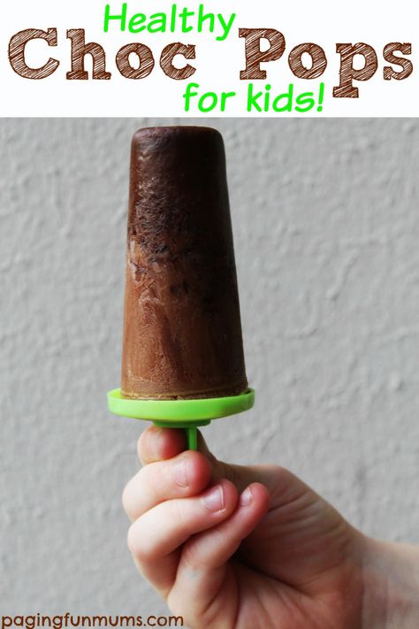 Healthy chocolate ice blocks for kids (or adults) Home Made Popsicles Healthy, Homemade Popsicles Healthy, Cooking With Toddlers, Cooking Pork, Blocks For Kids, Cooking Pork Chops, Tummy Yummy, Summer Baking, Homemade Popsicles