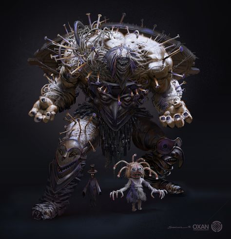 ArtStation - Voodoo Dolls, Yohann Schepacz Big Monster, Story Art, Voodoo Doll, 다크 판타지, Dark Art Drawings, Concept Artist, Demon Art, Gothic Horror, Voodoo Dolls