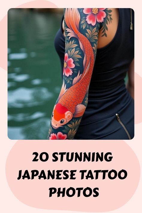 20 Stunning Japanese Tattoo Photos Women’s Japanese Tattoo, Japanese Tattoo Art Mask, Love Japanese Tattoo, Kurama Tattoo, Iconic Tattoos, Koi Dragon Tattoo, Japanese Tattoo Artist, Koi Dragon, Tattoo Japanese Style