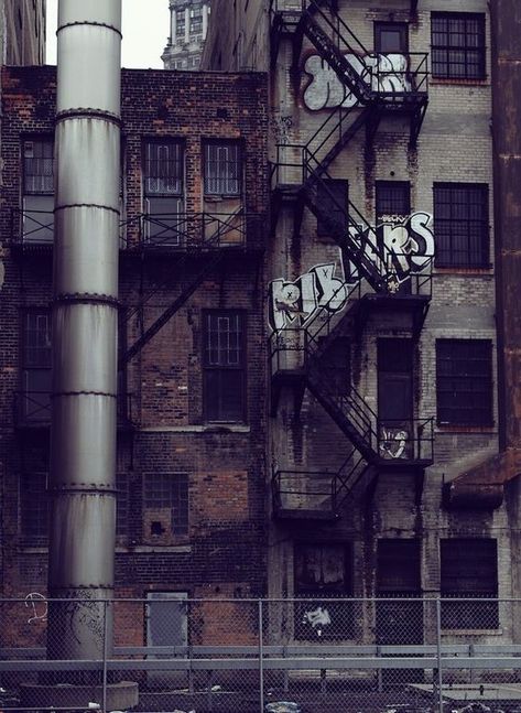 Ghost City, Sunken City, Fire Escape, Detroit Become Human, Urban Fantasy, City Aesthetic, Gotham City, Urban Landscape, City Streets