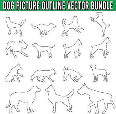 Dog Outline Vector Art, Icons, and Graphics for Free Download Picture Outline, Dog Line Drawing, Dog Outline, Body Outline, Mono Print, Dog Picture, Small Puppies, Monoprint, Dog Pictures