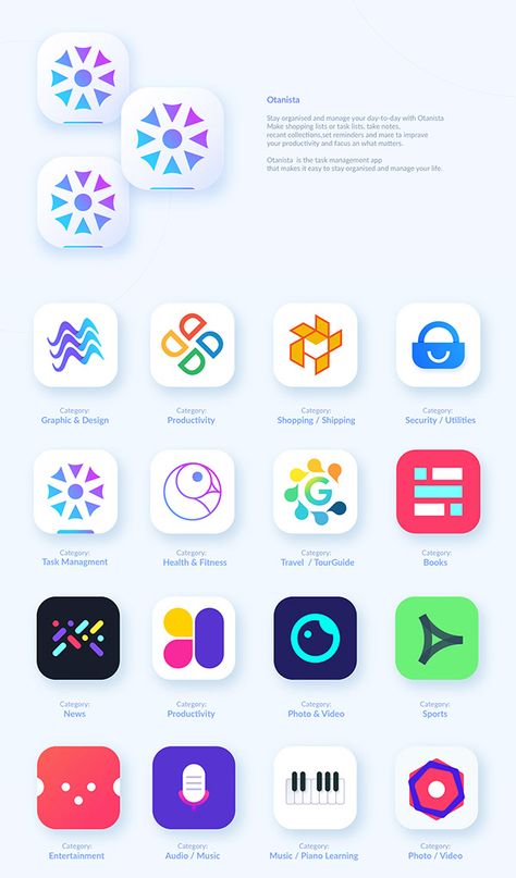 App Icons & Logo Symbols Pack on Behance Iconic Names, Task Management App, Digital Banking, Guide Design, Mobile App Icon, Brand Strategy Design, Icon Design Inspiration, Branding Elements, Modern Mobile