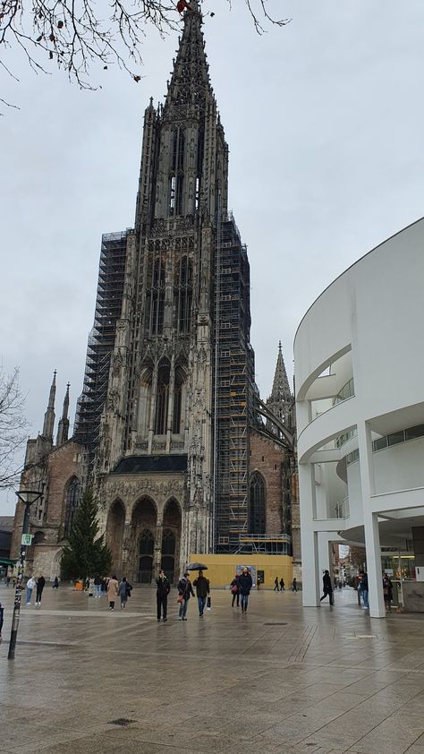 Ulm Minster (German: Ulmer Münster) is a Lutheran church located in Ulm, State of Baden-Württemberg (Germany). It is currently the tallest church in the world.[3] The church is the fifth-tallest structure built before the 20th century, with a steeple measuring 161.53 metres Ulm Germany, Lutheran Church, The 20th Century, The Church, 20th Century, Germany, Collage, The World, Travel