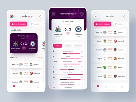 Basketball App, Football Apps, Football App, Ui Design Dashboard, Mobile App Design Inspiration, App Interface Design, Android Studio, Sports App, Mobile Ui Design