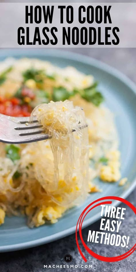 Noodles For Soup, Clear Noodles, Asian Cuisine Recipes, Glass Noodles Recipe, Korean Glass Noodles, Rice Noodle Recipes, Healthy Noodles, Asian Noodle Recipes, Noodle Recipes Easy