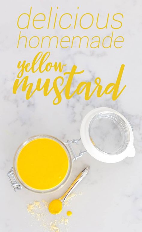 Yellow Mustard Recipe, Making Mustard, How To Make Yellow, Honey Mustard Recipes, Homemade Mustard, Mustard Recipe, Homemade Sauce Recipes, Homemade Condiments, Condiment Recipes