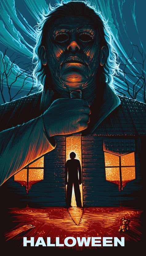 Halloween (2018) Halloween Films, Movie Character Halloween, Classic Horror Movies Posters, Horror Vintage, Halloween Film, Halloween Horror Movies, Horror Movie Icons, Horror Artwork, The Boogeyman