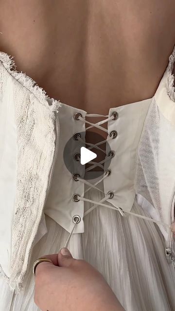 CINQ on Instagram: "The Essie Gown 🕊 
Available to try on in our LA showroom 
Link in bio to book. 🕊
.
.
.
#weddingdressshopping #weddingdress #weddingdresses #bridal #bride #weddinginspiration #vintagestyle #vintageinspired #weddingplanning #losangeles #newyork" Summer Wedding Organza Corset Dress, Sheer Corset Back Wedding Dress, Chic Lace Wedding Corset, Cinq Bridal, Shop Cinq, Sleeveless Sheer Corset Wedding Dress, Coquette Wedding Dress With Corset Back, Quilt Jacket, Pinterest Account