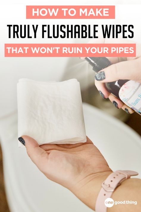 Homemade Wipes, Homemade Baby Wipes, Wipes Diy, Organic Cleaners, Homemade Mouthwash, Bathroom Spray, Diy Household Tips, Body Wipes, Flushable Wipes