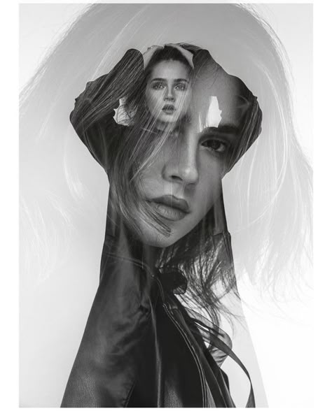 Portrait Double Exposure, Divided Or Joined Photography, Simple Portrait Photography, Multi Exposure Photography, Ghost Layers, Abstract Portrait Photography, Conceptual Fashion Photography, Mirror Shoot, Artistic Photoshoot