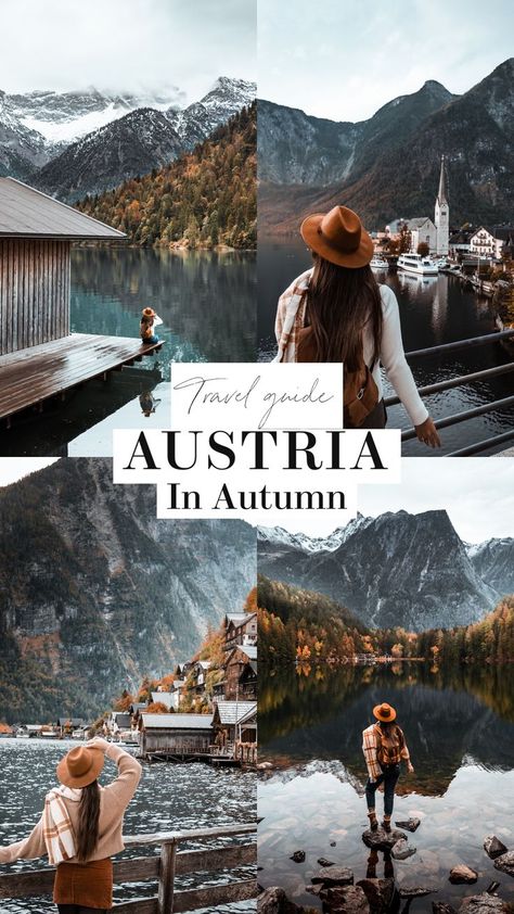 Austria Bucket List, Austria Travel Places To Visit, Hallstatt Photo Ideas, Hallstatt Austria Photography, Austria Outfit, Austria Autumn, Austria Itinerary, Austria Aesthetic, Europe Road Trip