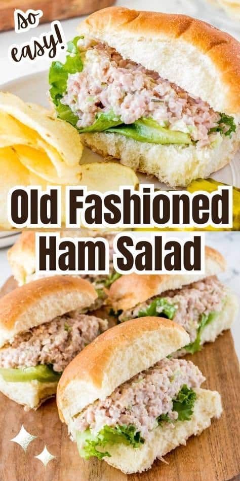 This easy ham salad recipe is made using a few simple ingredients but it has so much flavor! Perfect sandwiches for lunch and even a quick snack using leftover ham. Easy Ham Salad, Old Fashioned Ham, Ham Salad Recipe, Ham Salad Sandwich, Ham Salad Recipes, Salad Appetizer, Leftover Ham Recipes, Easy Ham, Ham Salad