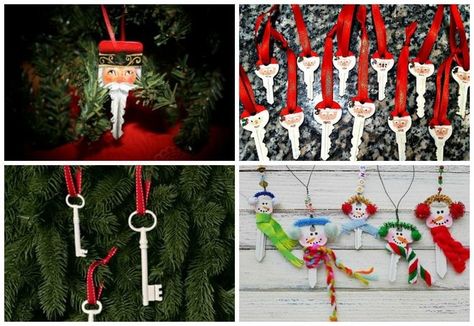 This is how you can use old keys in home decor, jewelry and more! Diy Key Projects, Old Key Crafts, Do It Yourself Ideas, Clothespin Crafts Christmas, Key Diy, Key Crafts, Paint Keys, Unique Decorations, Key Projects