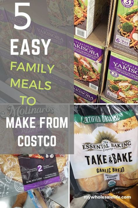 Costco Meal Plan Families, Quick Costco Dinners, Easy Costco Dinner Ideas, Costco Dinner Ideas Meal Planning, Costco Family Meals, Costco Easy Meals, Sams Club Meal Ideas, Best Costco Meals, Costco Dinner Ideas Families