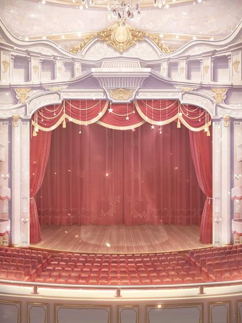 Theatre Stage Drawing, Theater Drawing, Stage Illustration, Ballet Stage, Stage Art, Theatre Backdrops, Theme Divider, Episode Interactive Backgrounds, Keyword Elements Canva