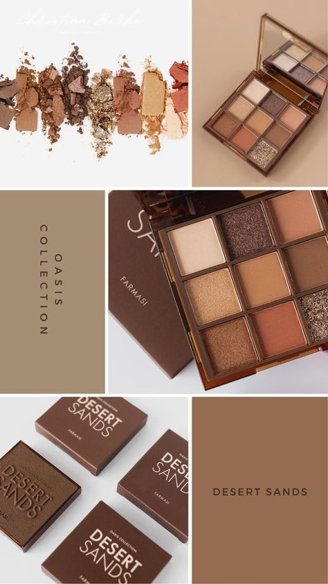 Oasis Collection - Desert Sands Eyeshadow Palette Inspired by nature, brought to life by FARMASI. An eyeshadow palette that reinvents earth tones with 9 highly pigmented shades, ranging from flattering warm and cool earth tones with lustrous shimmers and velvety mattes A versatile eyeshadow palette for easy neutral-toned look - from soft to intense, with matte and shimmery finishes. Natural Eye Shadow Looks, Cool Earth Tones, Natural Eye Shadow, Eye Shadow Looks, Natural Eyeshadow Looks, Makeup Palette Collection, Applying Eyeshadow, Hair Diffuser, Natural Eyeshadow