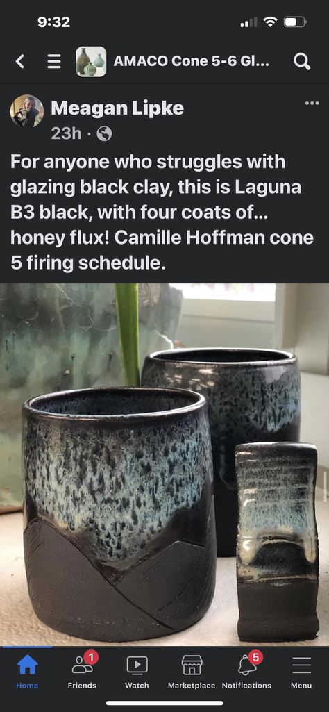 Mayco Dark Flux Glaze, Black Clay Glaze Ideas, Clay Glaze, Glaze Combinations, Glaze Combos, Glaze Ideas, Pottery Glaze, Metallic Glaze, Amaco Glazes