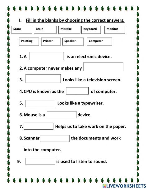 Computer Worksheet For Class 3, Computer Science Worksheets For Grade 1, Computer Work Sheet For Class 2, Parts Of Computer Worksheet, Computer Worksheet For Grade 4, Computer Worksheet For Class 1, English Excercise, Computer Worksheet, Computer Questions