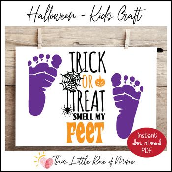 Baby Footprint Crafts, Halloween At Home, Document Frame, Baby Art Projects, Footprint Crafts, Computer Paper, Footprint Art, Halloween Printable, Baby Footprints