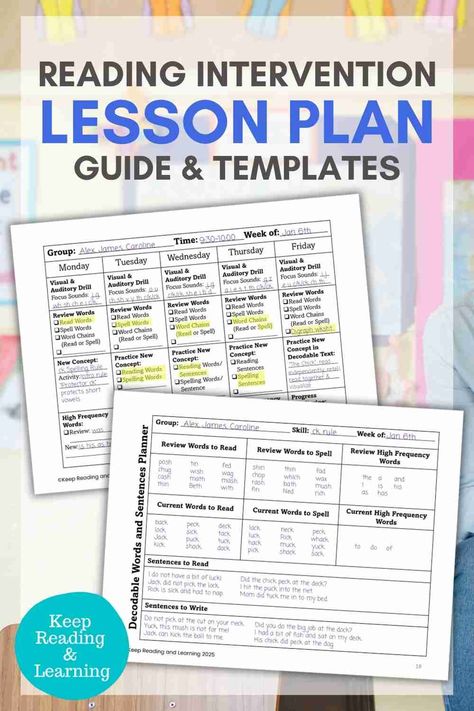 Streamline your K-2 reading intervention sessions with our comprehensive lesson plan template. Designed to align with the science of reading, this resource offers structured guidance to enhance phonics and early reading skills. Tailor your lessons to meet each student's needs, ensuring effective and engaging instruction. Download yours now to transform your reading interventions. Early Reading Skills, Lesson Plan Template, The Science Of Reading, Early Reading, Science Of Reading, Reading Intervention, Reading Lessons, Reading Resources, Plan Template