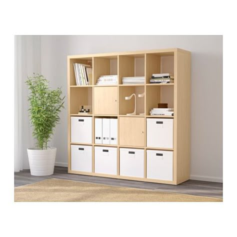 KALLAX Shelf unit IKEA You can use the furniture as a room divider because it looks good from every angle. Ikea Kallax Shelf Unit, Ikea Deco, Ikea Kallax Shelving, Kallax Shelf Unit, Ikea Units, Ikea Kallax Shelf, Kallax Shelving Unit, Cube Storage Unit, Kallax Shelf