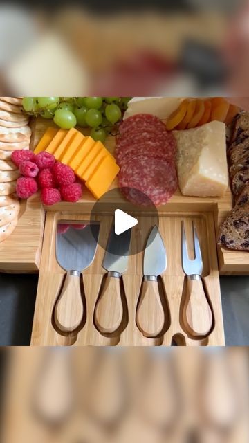 Food Network on Instagram: "Elevate your hosting game with this easy-to-clean bamboo charcuterie board set complete with cheese knives and labels!  Get it on sale now for Amazon's Big Spring Sale at the link in our bio! (We may make 💰 from these links!)" Cheese Board Set Up, Charcuterie Cheese, Cheese Knives, Spring Sale, Food Network, Charcuterie Board, Food Network Recipes, Get It, On Sale