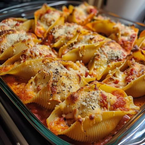 🧀 Indulge in our Stuffed Cheese Shells! Rich, creamy, and utterly delightful. #CheeseLovers 🍽️ Stuffed Cheese Shells 🛒 Ingredients: 24 jumbo pasta shells 500g ricotta cheese 1 cup mozzarella cheese, shredded 1/2 cup Parmesan cheese, grated 1 egg 2 cups marinara sauce 1 tbsp Italian seasoning Salt and pepper to taste 👩‍🍳 Instructions: Prepare: Cook shells al dente; drain. Mix: Combine ricotta, mozzarella, Parmesan, egg, seasoning, salt, and pepper. Stuff: Fill each shell with cheese mixtur... Stuffed Cheese Shells, Egg Seasoning, Cheese Shells, Jumbo Pasta Shells, Instagram Recipes, Pasta Shells, Seasoning Salt, Italian Recipes Easy, Pasta Dinner Recipes