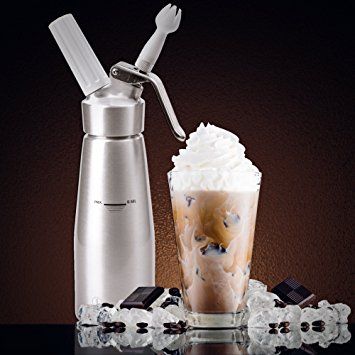 Amazon.com: Professional Whipped Cream Dispenser - Premium Cream Whipper, Durable Stainless Steel Coffee Spoon, 3 Decorating Nozzles, Charger Holder, Cleaning Brush and Instruction Manual Included - 1 Pint: Kitchen & Dining Whipped Cream Canister, Whipped Cream Dispenser, Charger Holder, Homemade Whipped Cream, Gorgeous Kitchens, Dessert Decoration, Coffee Spoon, Instruction Manual, Nozzles