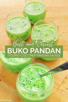 Pandan Dessert, Pandan Recipe, Buko Pandan Recipe, Dessert With Coconut, Tapioca Dessert, Coconut Tapioca, Jelly Salad, Sago Recipes, Buko Pandan