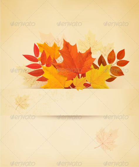 Retro Autumn Background with Colorful Leaves by almoond Retro autumn background with colorful leaves. Vector. Fully editable, vector objects separated and grouped, gradient mesh used. If Autumn Leaves Background, Retro Autumn, Leaves Background, Autumn Background, Happy Birthday Wallpaper, Tools List, Happy Birthday Wishes Cards, Birthday Wallpaper, Flowers Wallpapers